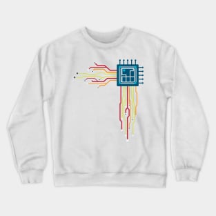 Computer chip - Creative illustration Crewneck Sweatshirt